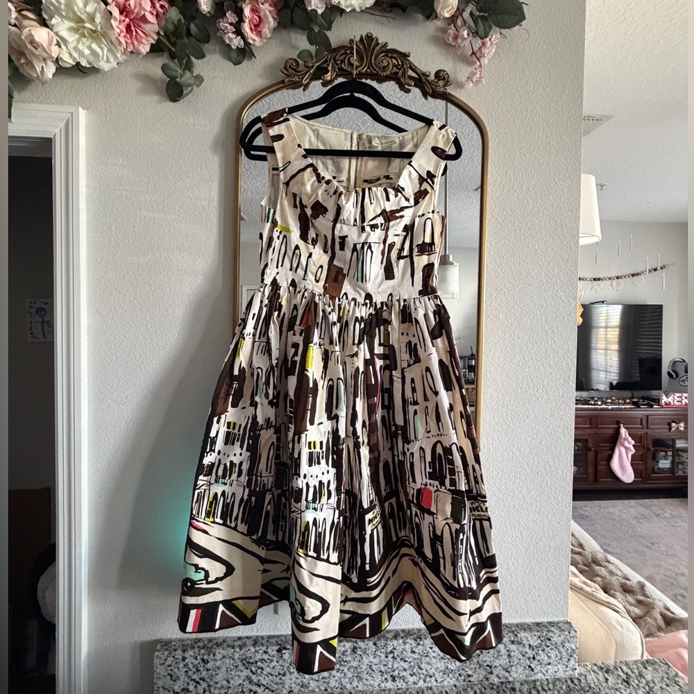 Kate Spade Kids Dress with Brown and Cream Pattern